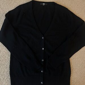Uniqlo Women's Black Button-Up Cardigan